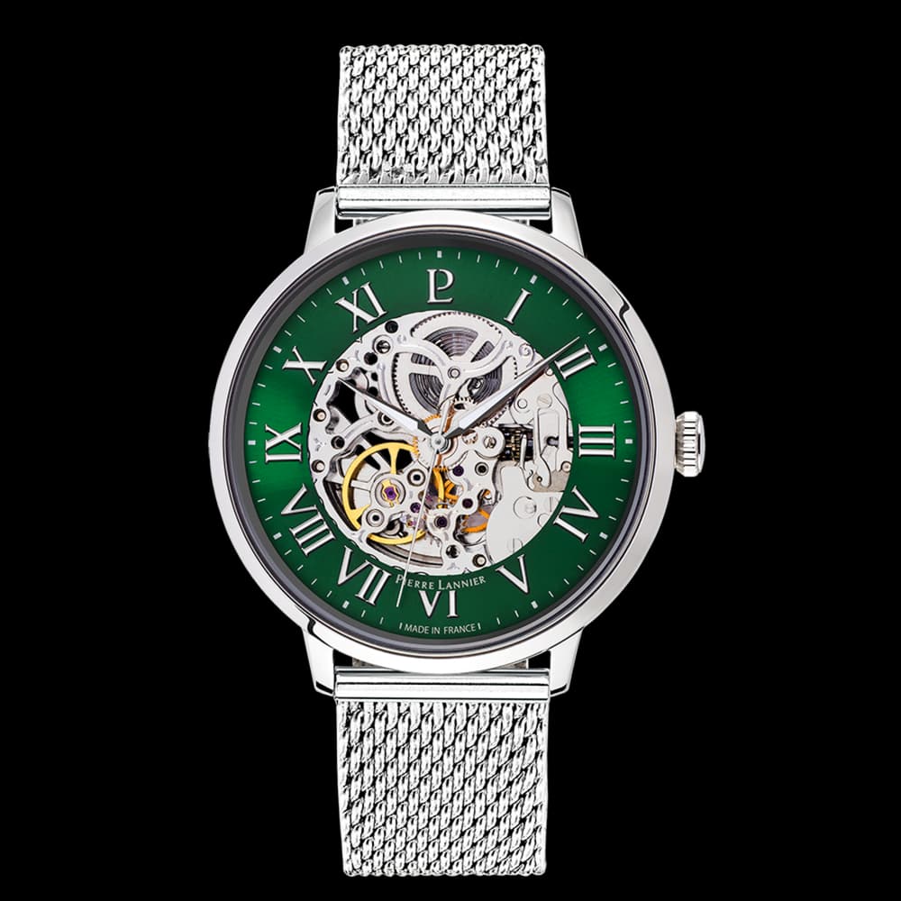 Pierre Lannier Montre automatique Homme Automatic Argenté, Vert