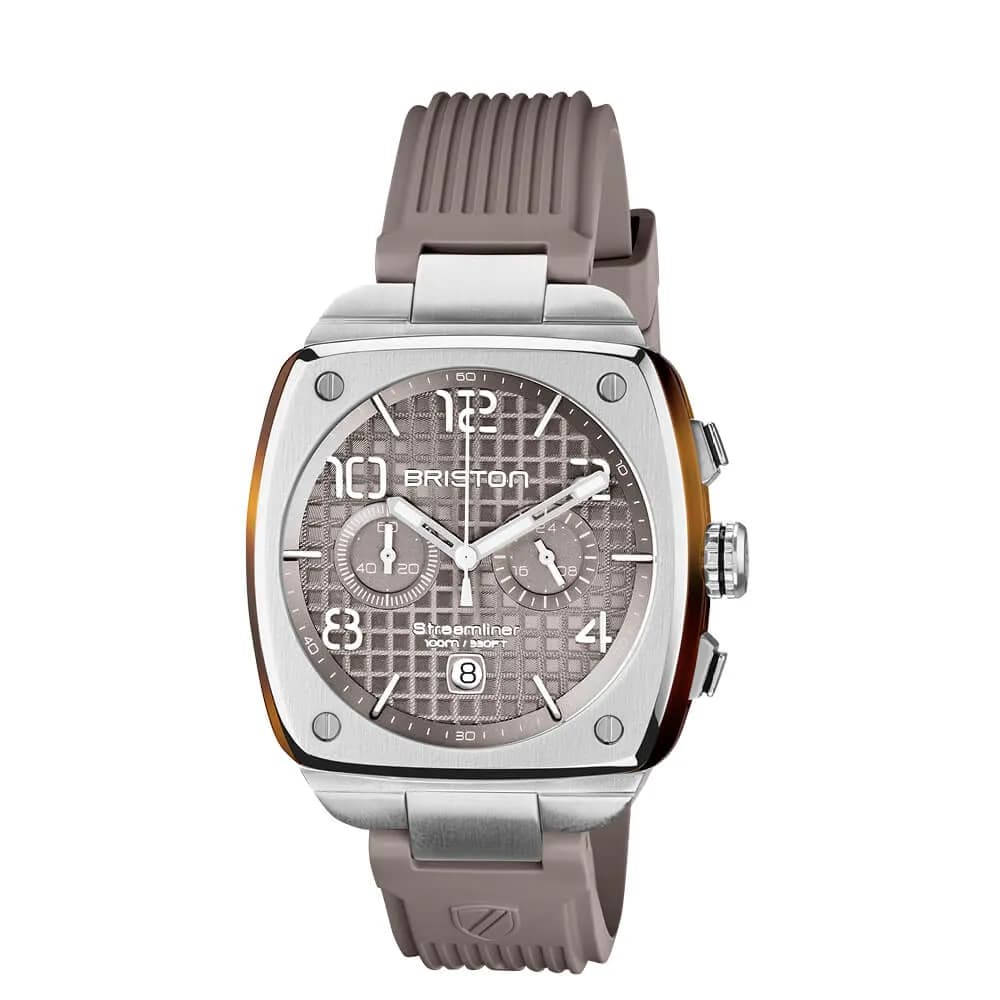 Briston Streamliner Urban Acier et Acétate – Taupe