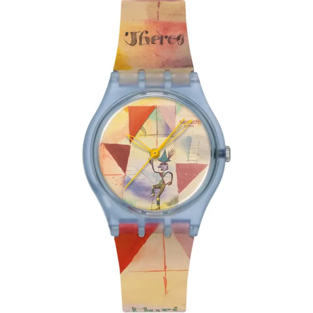 Swatch Montre en Silicone Multicolore — boîtier bleu