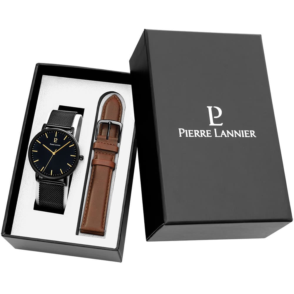 Pierre Lannier Montre Pierre Lannier Collection Essential en Acier et PVD Noir