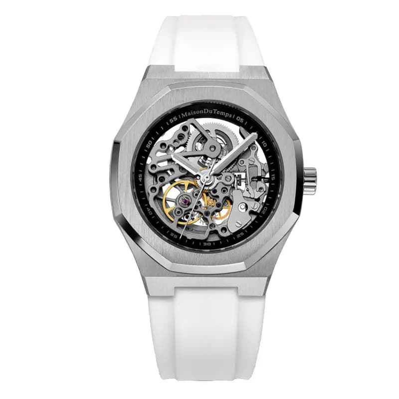 Maison du Temps Montre MTBeta Skeleton Silicone Blanc