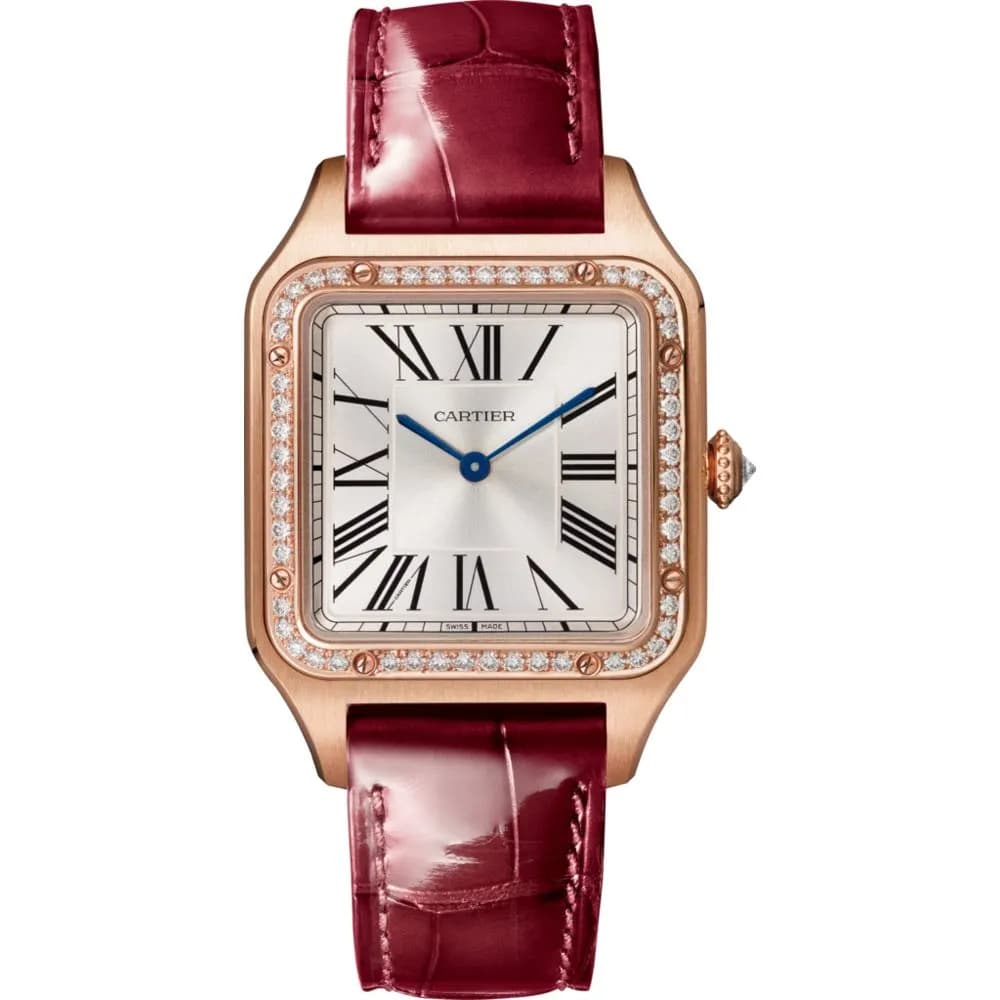 Cartier Santos-Dumont — bracelet bordeaux