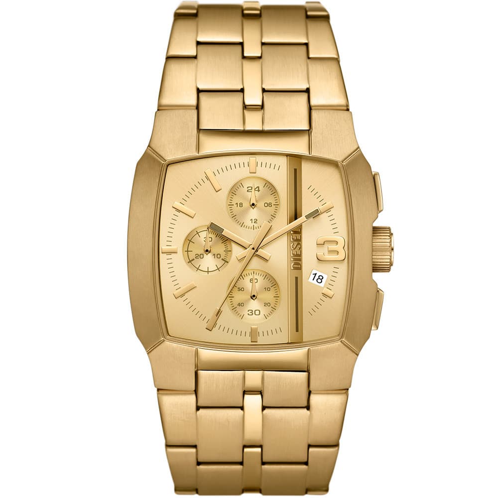 Diesel Montre Diesel Collection Cliffhanger en Acier et PVD Doré