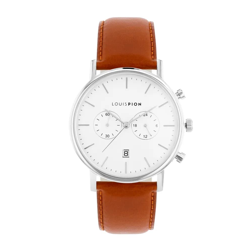Louis Pion Montre quartz Homme Nino Blanc