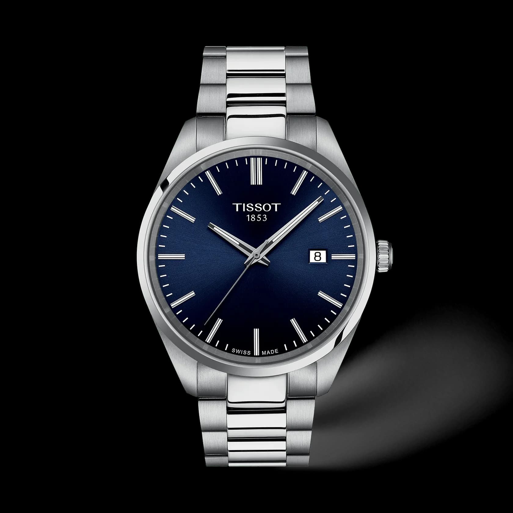 Tissot PR 100 — cadran bleu