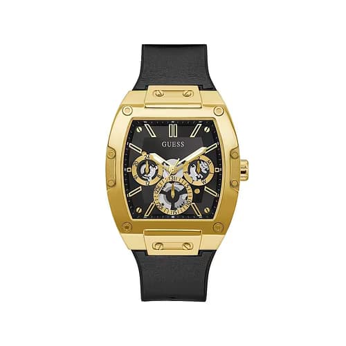 Guess Montre Homme GUESS PHOENIX en Cuir Noir