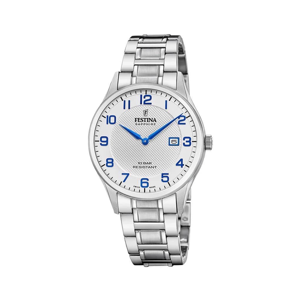 Festina Swiss Made Montre Festina Swiss Made 40 Argenté