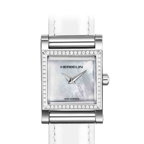 Michel Herbelin Montre Antares Personalisable- Boîtier Steel Edition - Diamants - H17144AP52Y09
