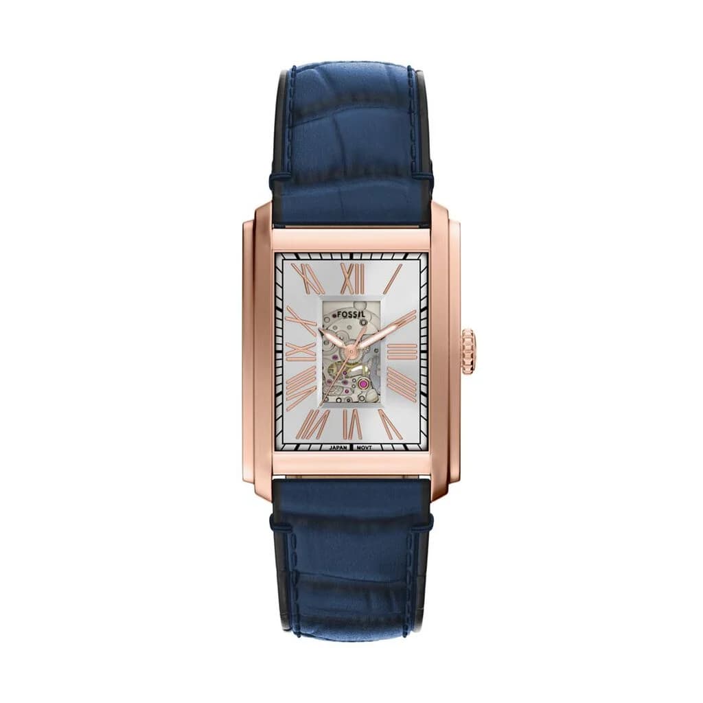 Fossil Carraway Automatic — cadran argenté