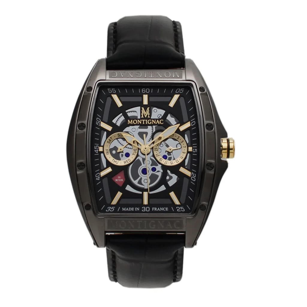 Montignac Montre Montignac Tonneau Noir
