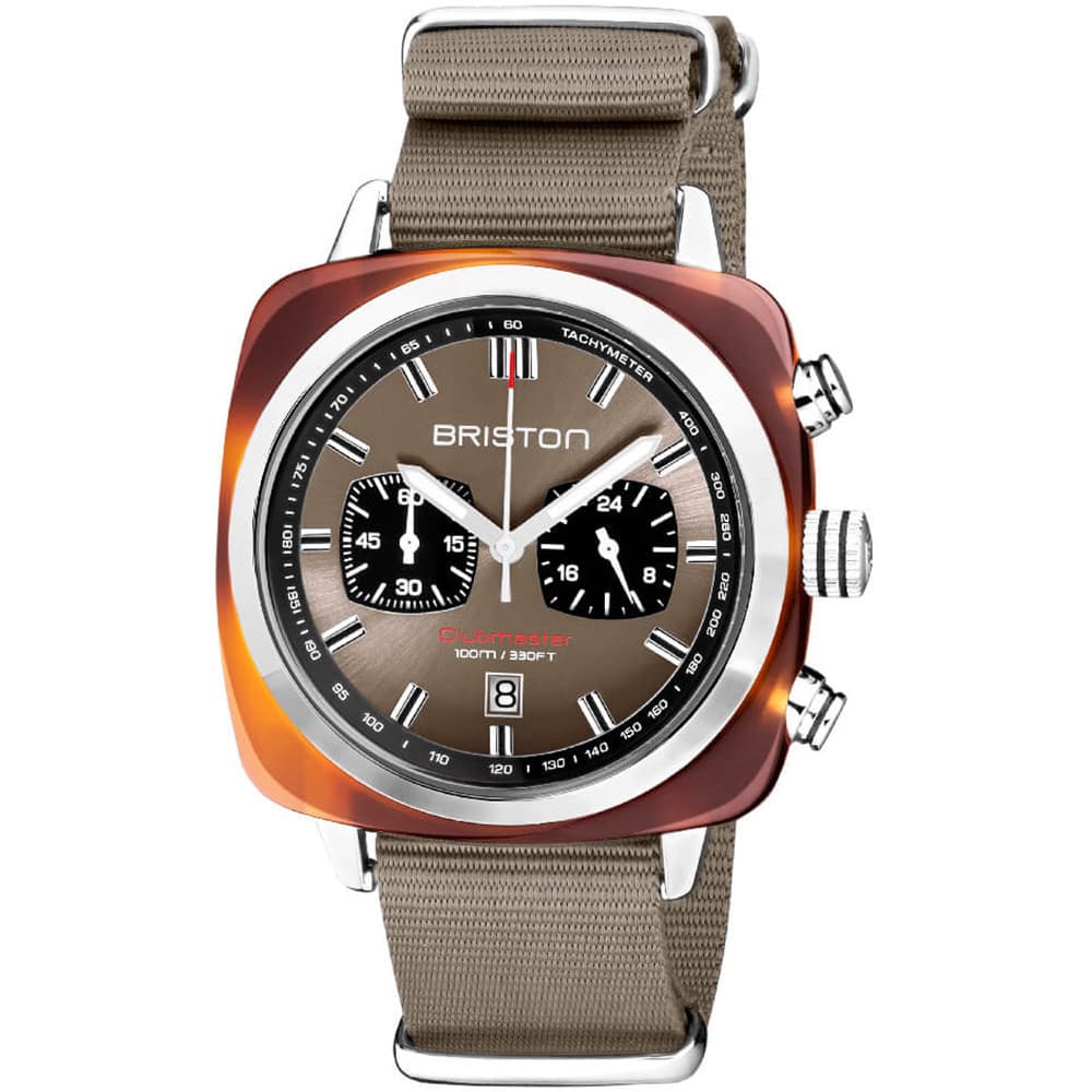 Briston Montre Briston Collection Clubmaster Sport en Nato Nylon Taupe
