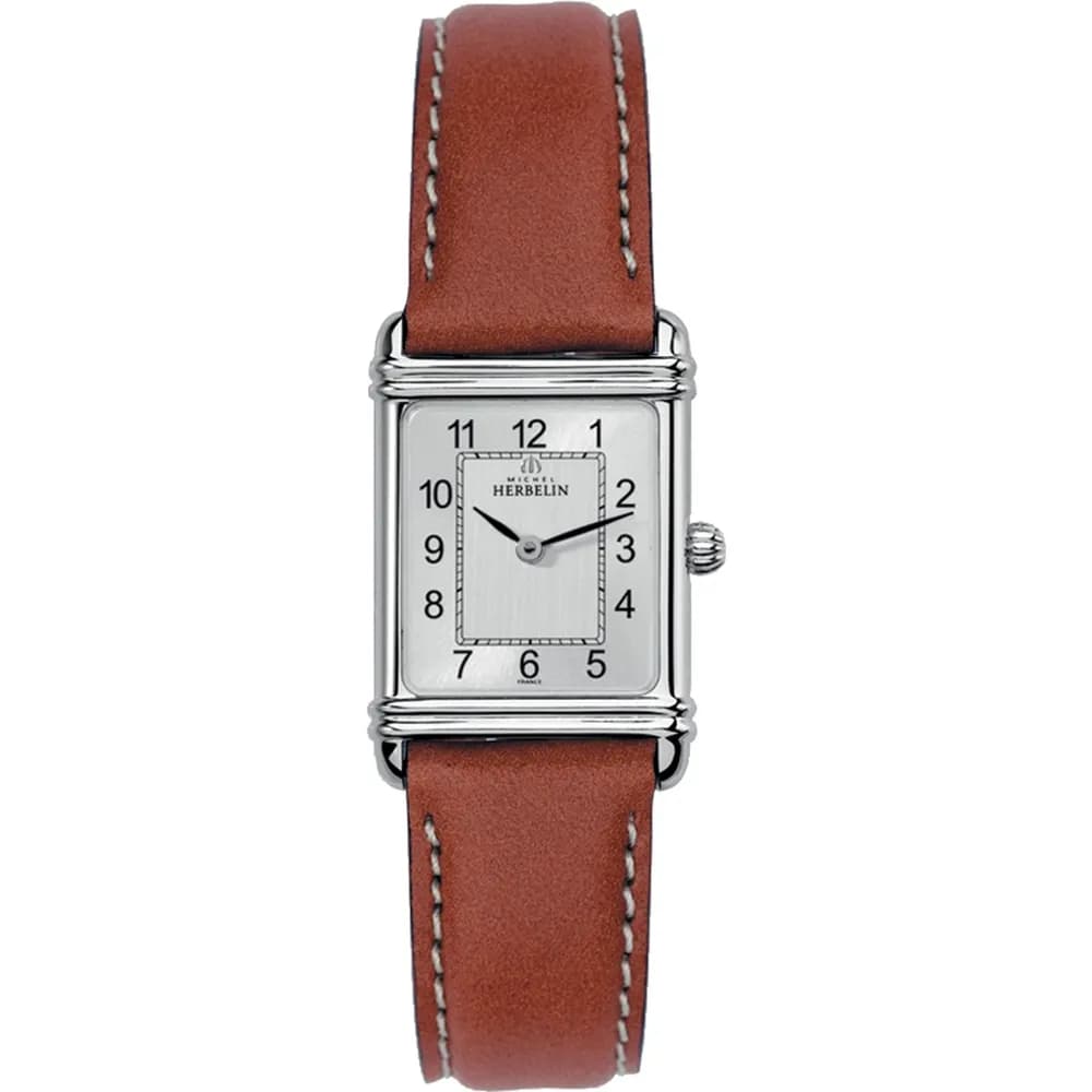 Michel Herbelin Montre quartz Femme Art déco Argenté