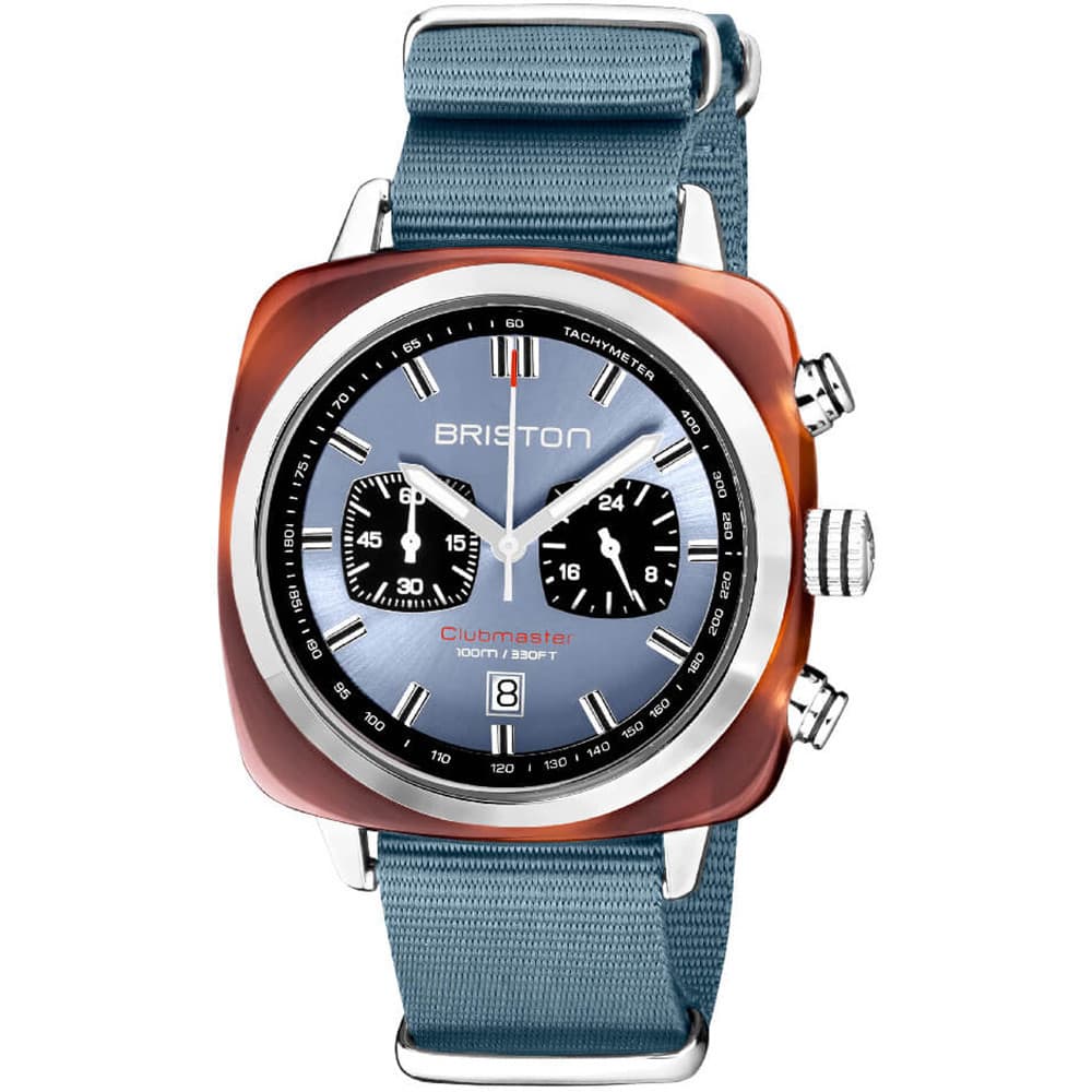 Briston Montre Briston Collection Clubmaster Sport en Nato Nylon Bleu