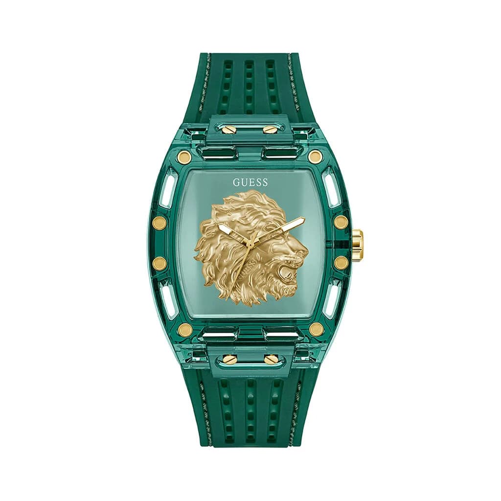 Guess Montre quartz Homme Phoenix Vert, Doré