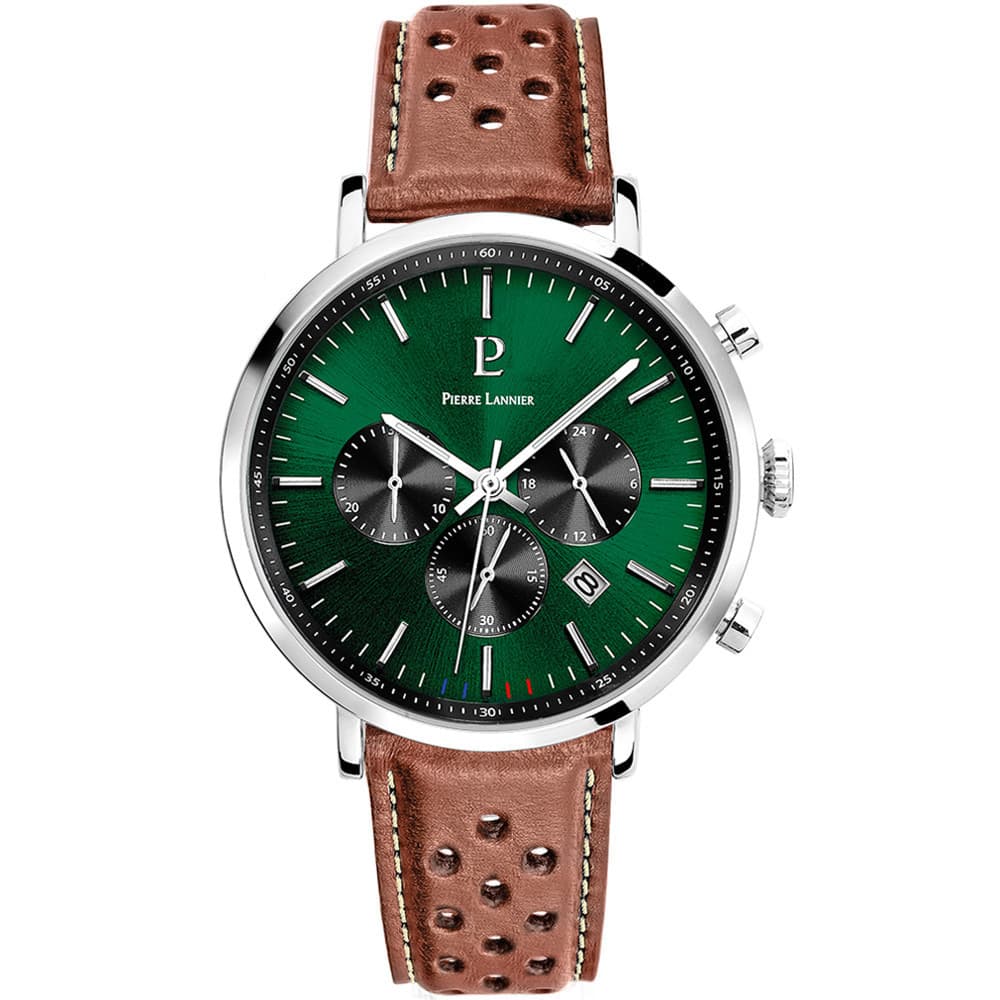 Pierre Lannier Montre Pierre Lannier Collection Baron en Cuir Marron