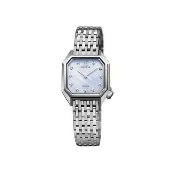 March LA.B Montre March LA.B Lady Mansart Electrique Nacre Acier Acier poli-brossé 9 maillons