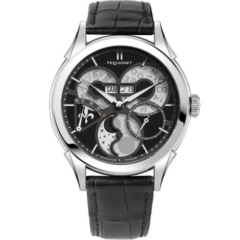 Pequignet Montre Pequignet Royale saphir - Cadran Noir Parélie Automatique Cadran Noir - 9010853