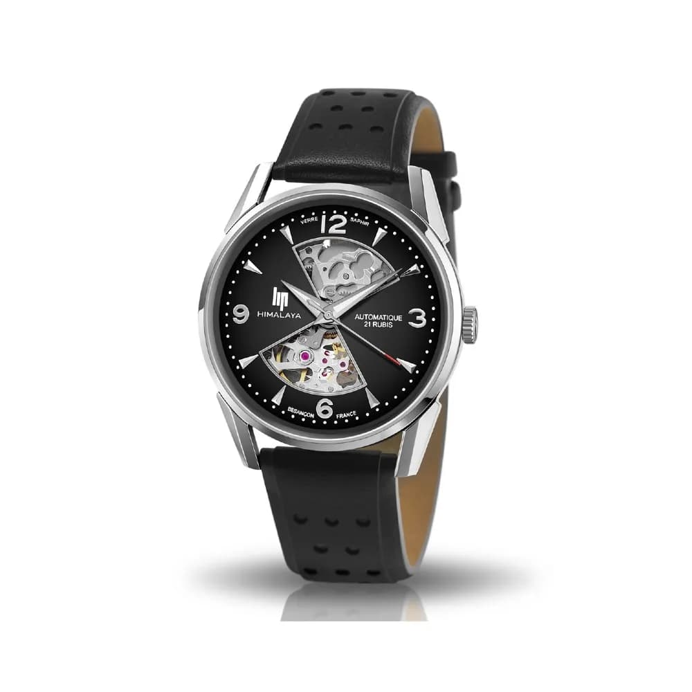 Lip Montre Lip Himalaya - Homme - cadran Noir- 40 mm - Acier inoxydable - 671573