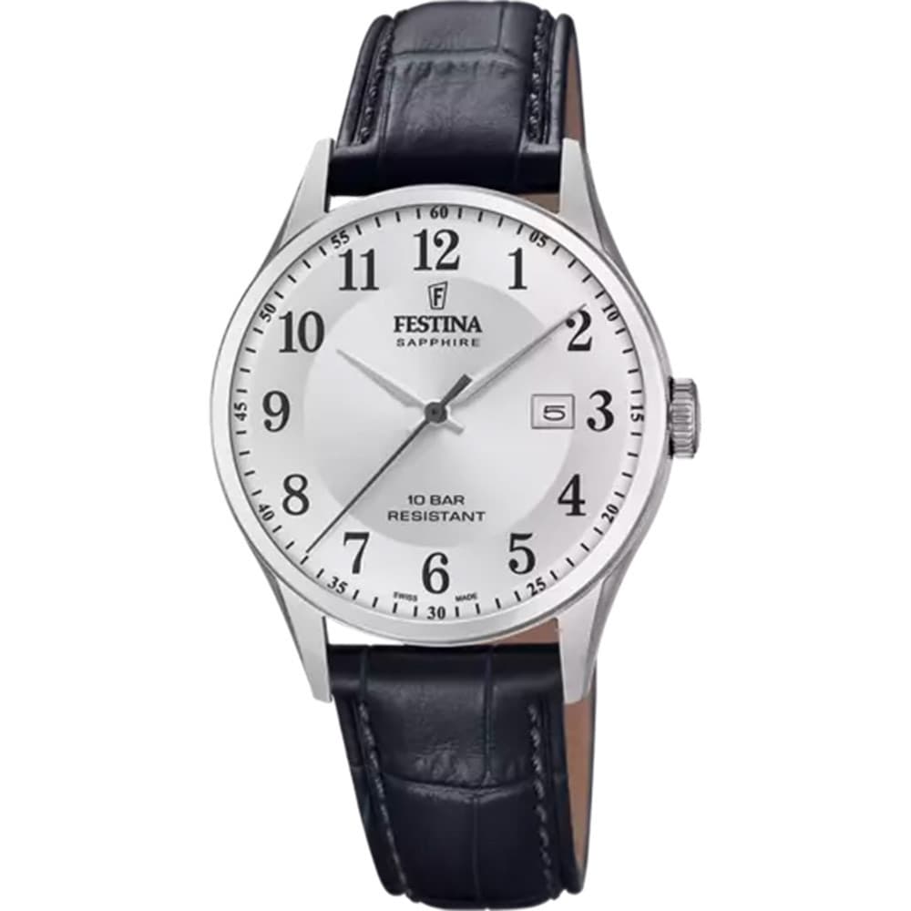 Festina Swiss Made Montre Swiss Made Collection Homme Cuir Noir F20007/4