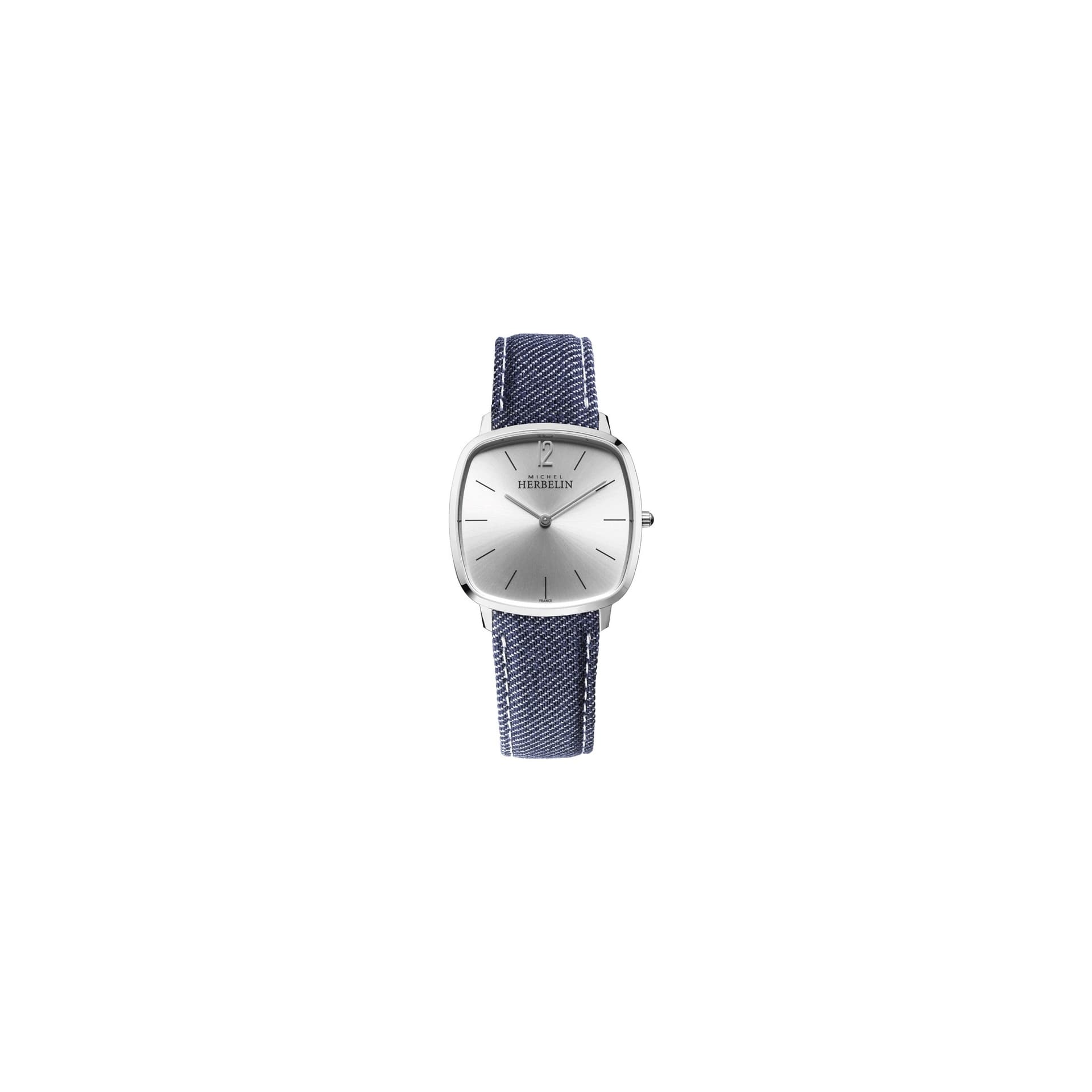 Michel Herbelin Montre Michel Herbelin City quartz cadran gris bracelet jean 36 x 36 mm