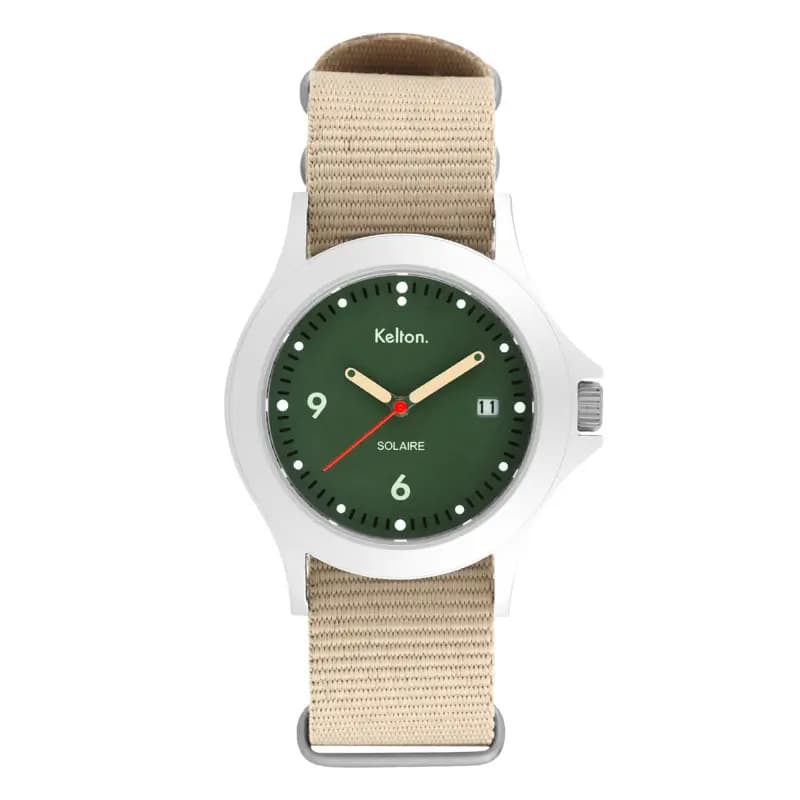 Kelton Montre Solaire Soleil Vert Nato Sand 9125542