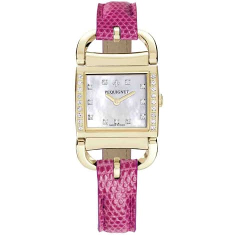 Pequignet E. Montre Pequignet Attellage Quartz - Cadran Nacre Blanc - Bracelet Rose - 5895509CD-L