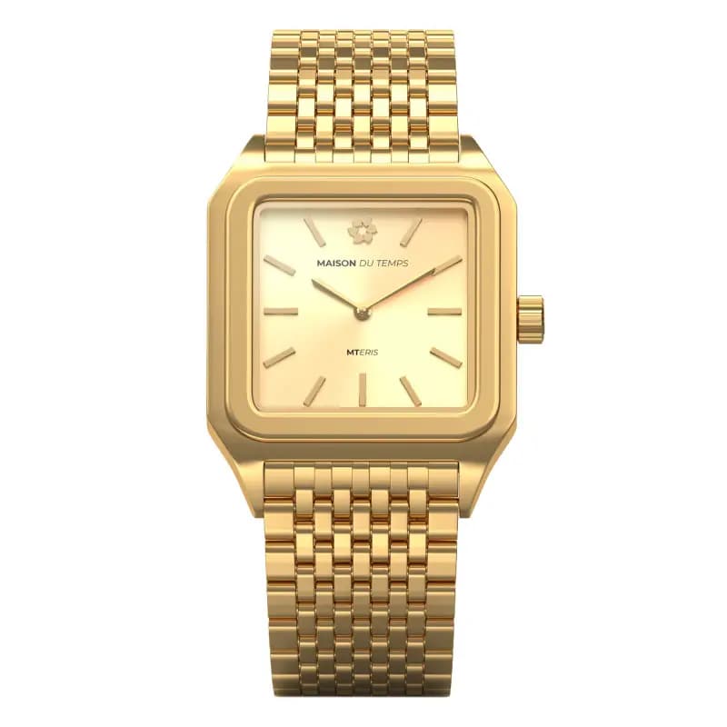 Maison du Temps Montre MTEris Champagne Doré Jaune Acier 2100-A
