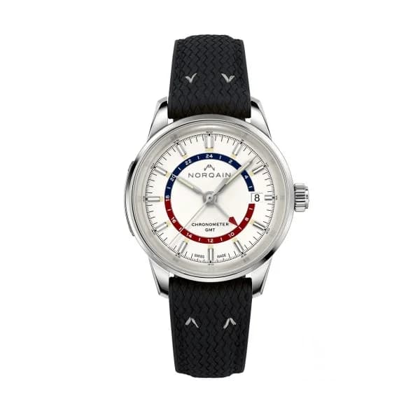 NORQAIN Montre Norqain Freedom 60 GMT Bracelet Coutchouc Perlon Cadran Opaline