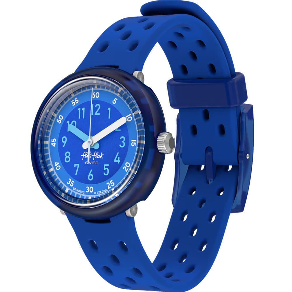 Flik Flak Montre Flik Flak Collection Fizz in Blue en Biosource Bleu