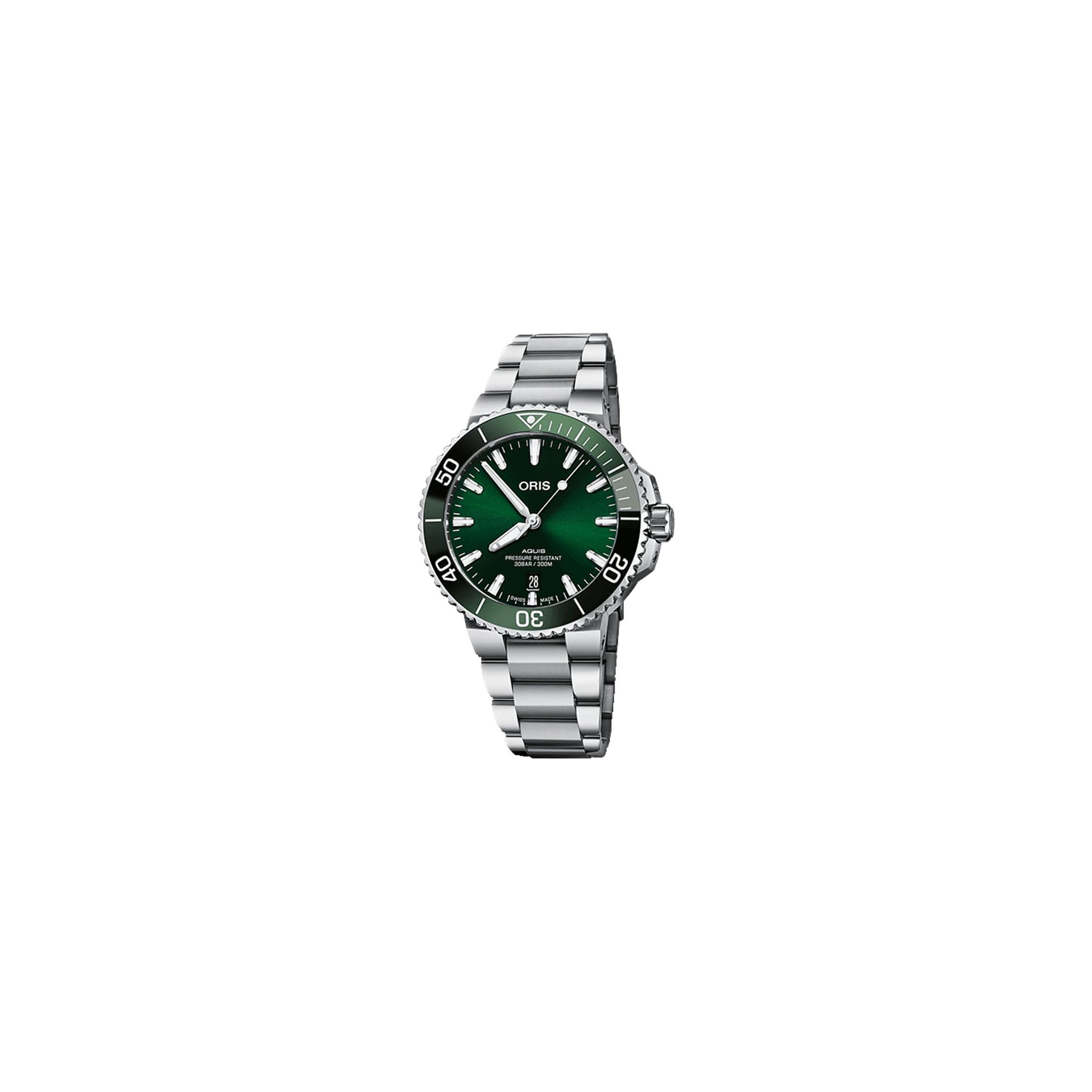 Oris Montre Oris Aquis Date Calibre 400 automatique cadran vert bracelet acier 41,5 mm