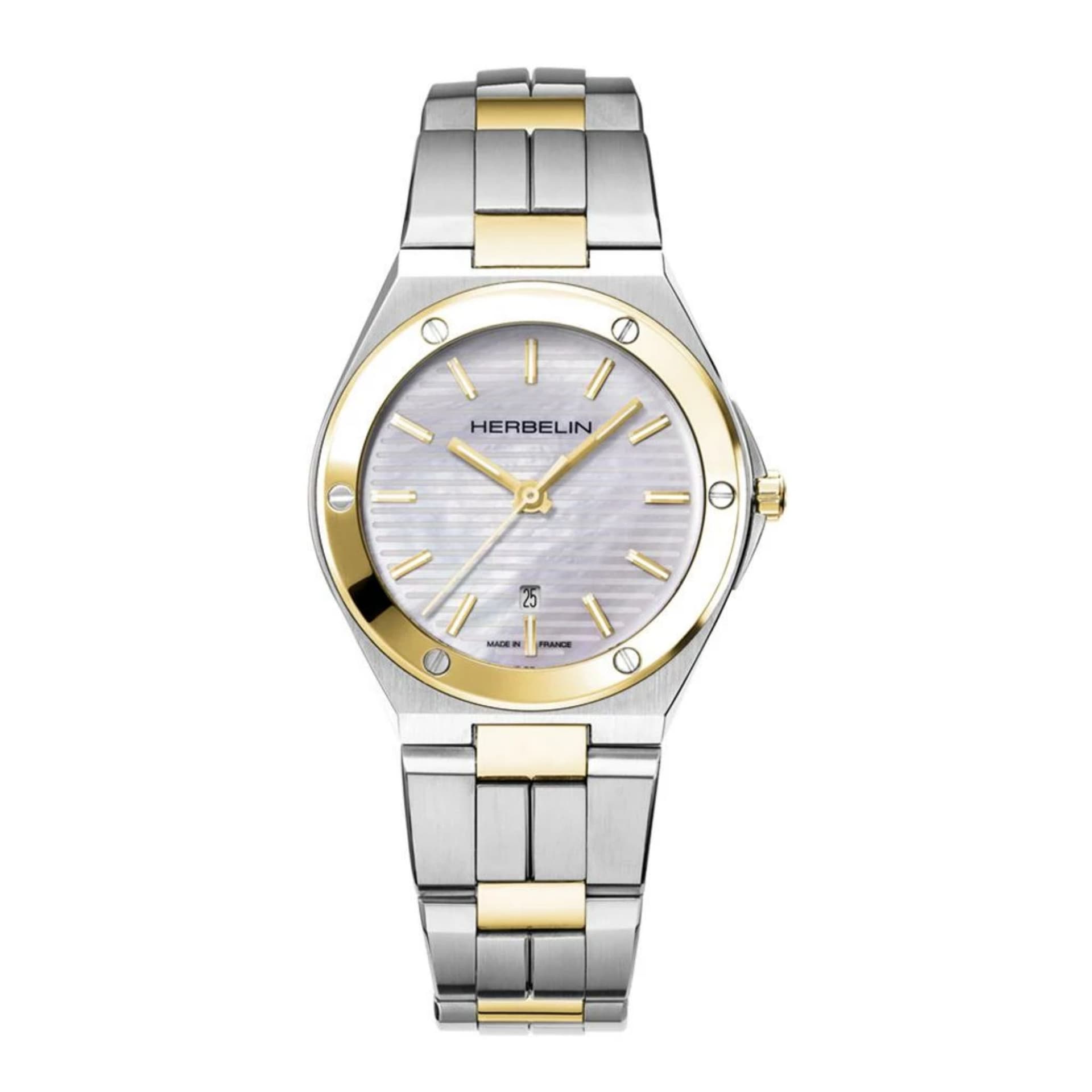 Michel Herbelin Montre Herbelin Cap Camarat Quartz Bicolore Femme Quartz Plongée - 14545BT19