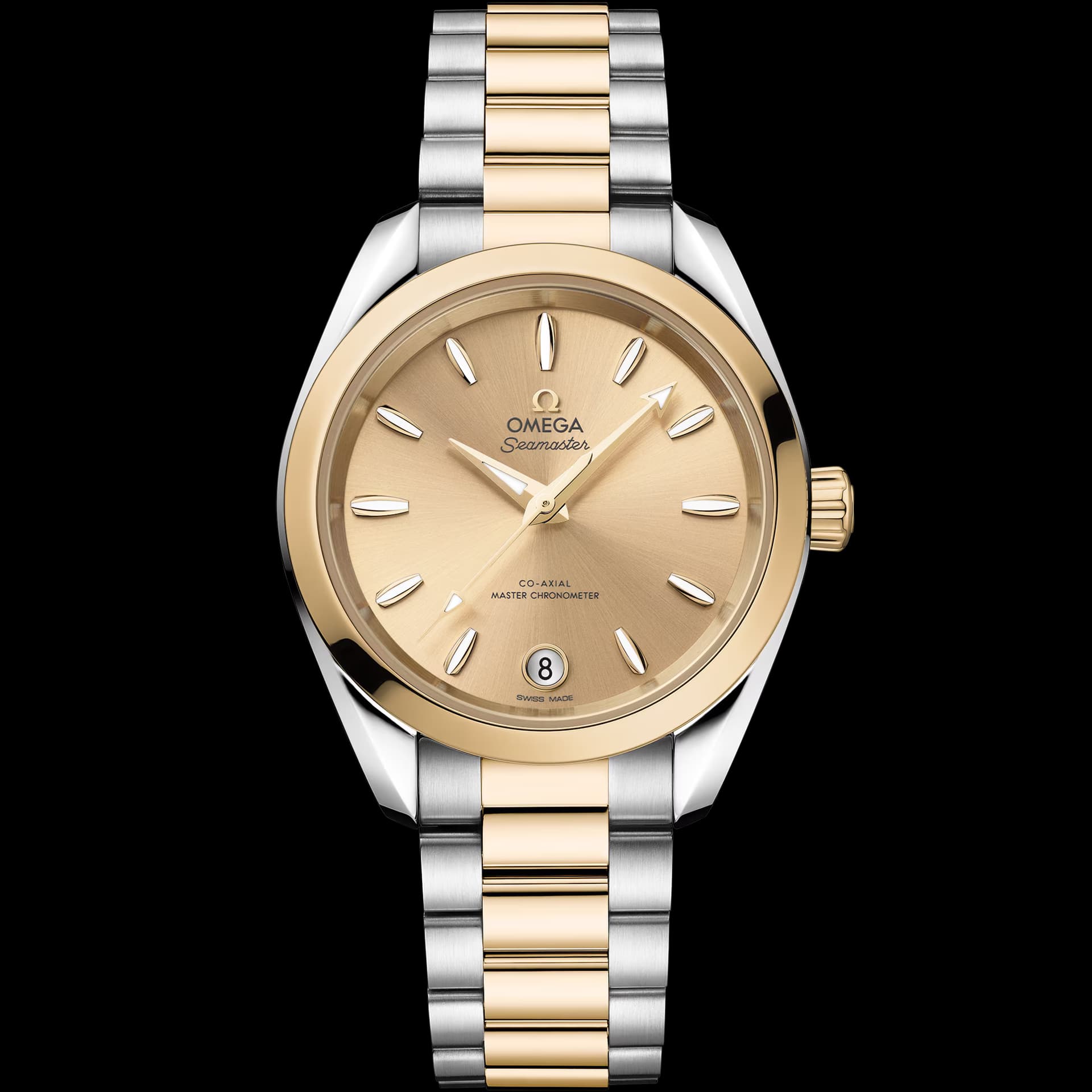Omega Seamaster 34 mm, acier - or Moonshine™ sur acier - or Moonshine™