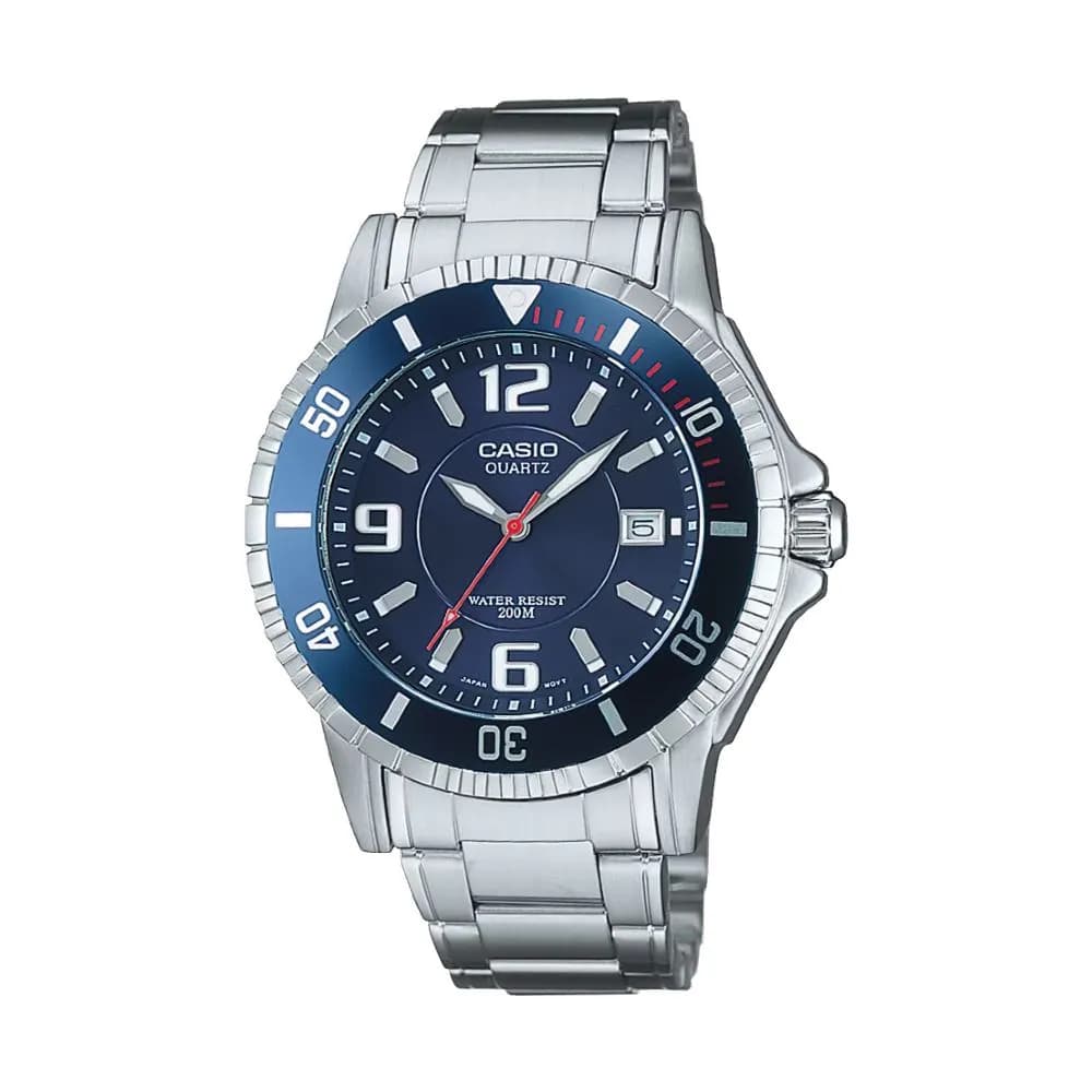 Casio MTD-1053D — cadran bleu