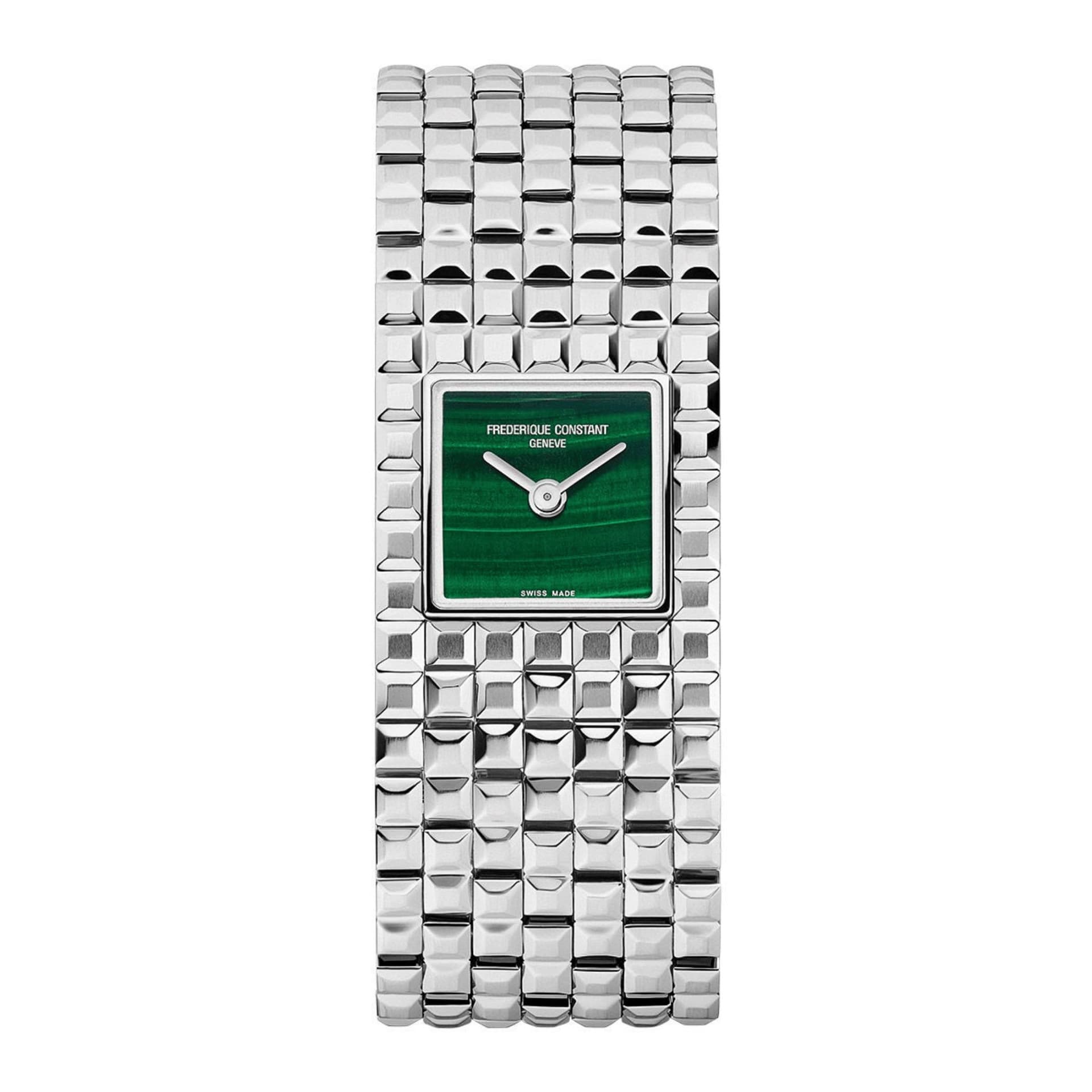 Frédérique Constant Montre Frédérique Constant Classics Manchette quartz cadran malachite bracelet acier 25.7 x 20 mm