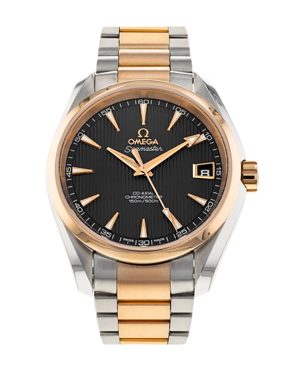 Omega Aqua Terra 150m Gents — boîtier or rose