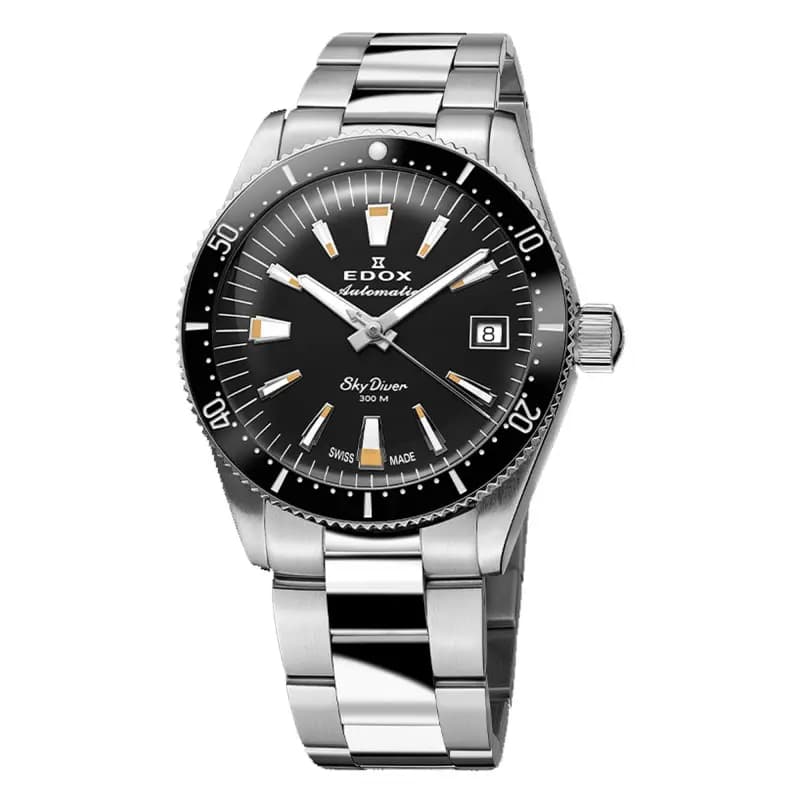 Edox Montre Skydiver 38 Date Automatic Noire 80131-3NM-NIB