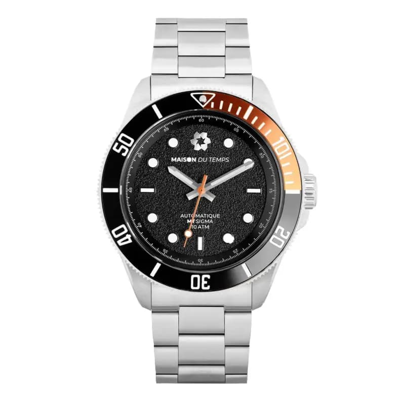 Maison du Temps Montre MTSigma Lunette Noire/Orange Acier