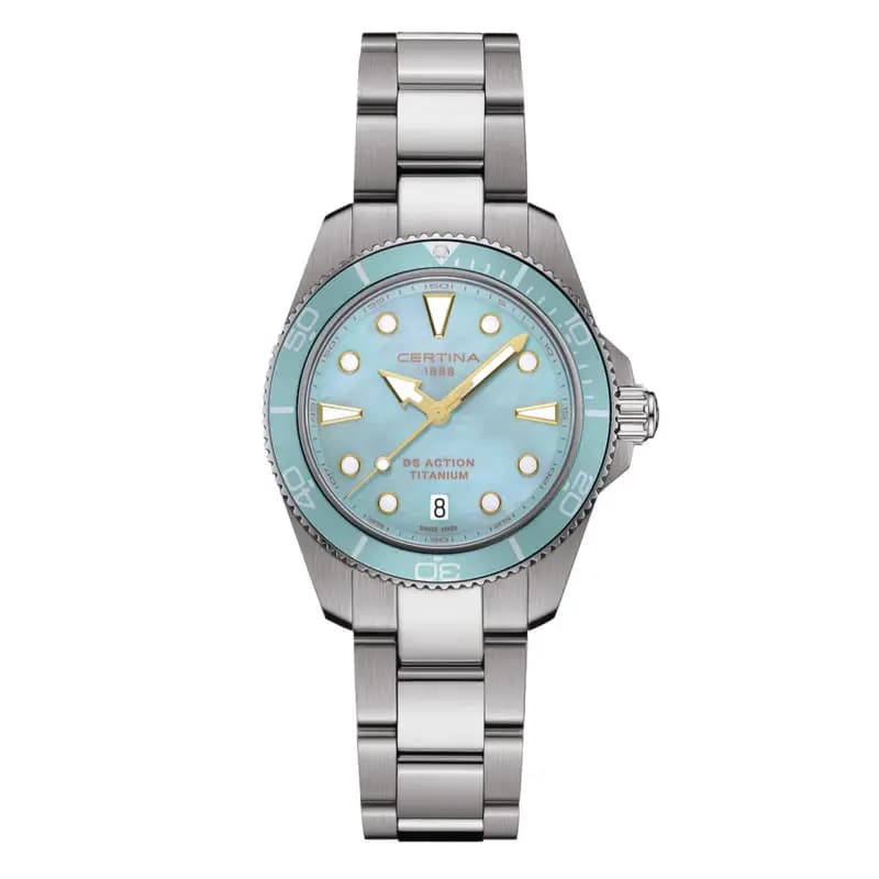 Certina Montre Certina DS Action 34.5mm Cadran Nacre Bracelet Titane