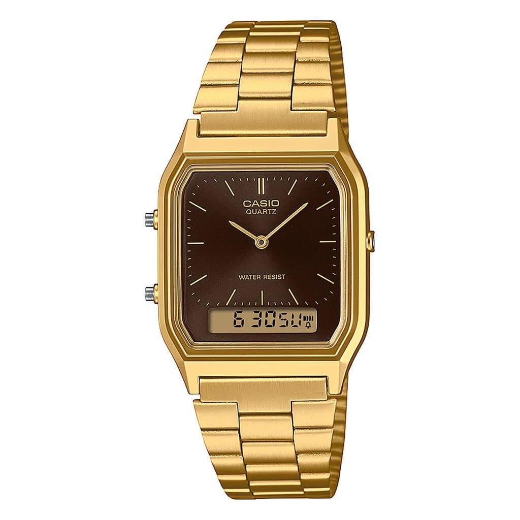 Casio Vintage iconic — cadran marron