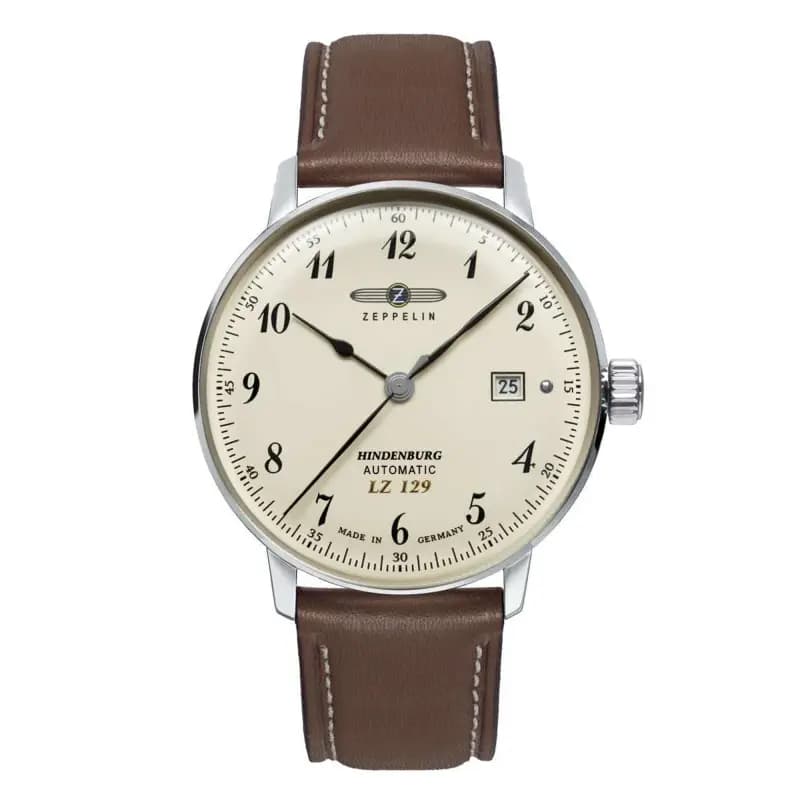 Zeppelin Montre Automatique Zeppelin Collection Hindenburg en Cuir Marron