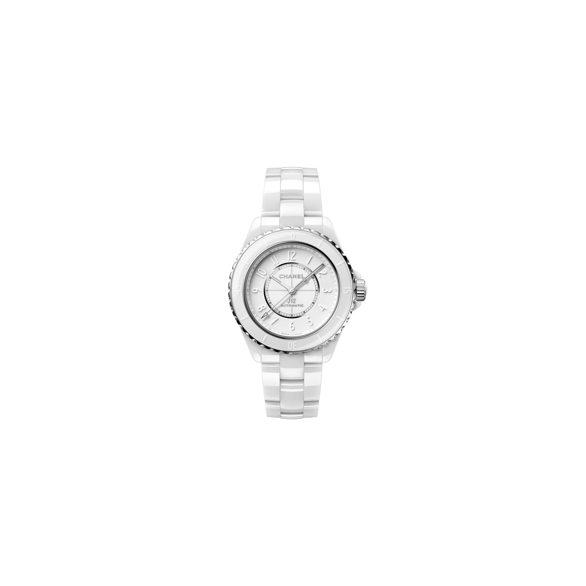 Chanel Montre CHANEL J12 Phantom cadran blanc bracelet céramique haute résistance blanche 38 mm