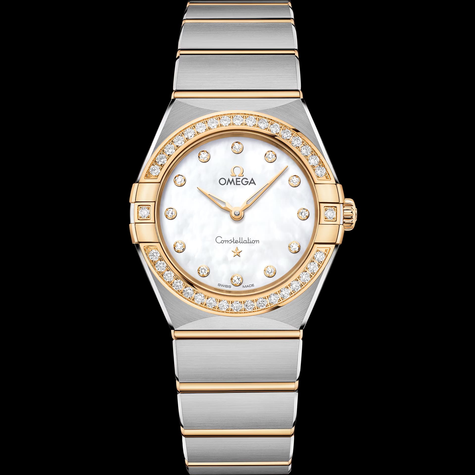 Omega Constellation 28 mm, acier - or jaune sur acier - or jaune