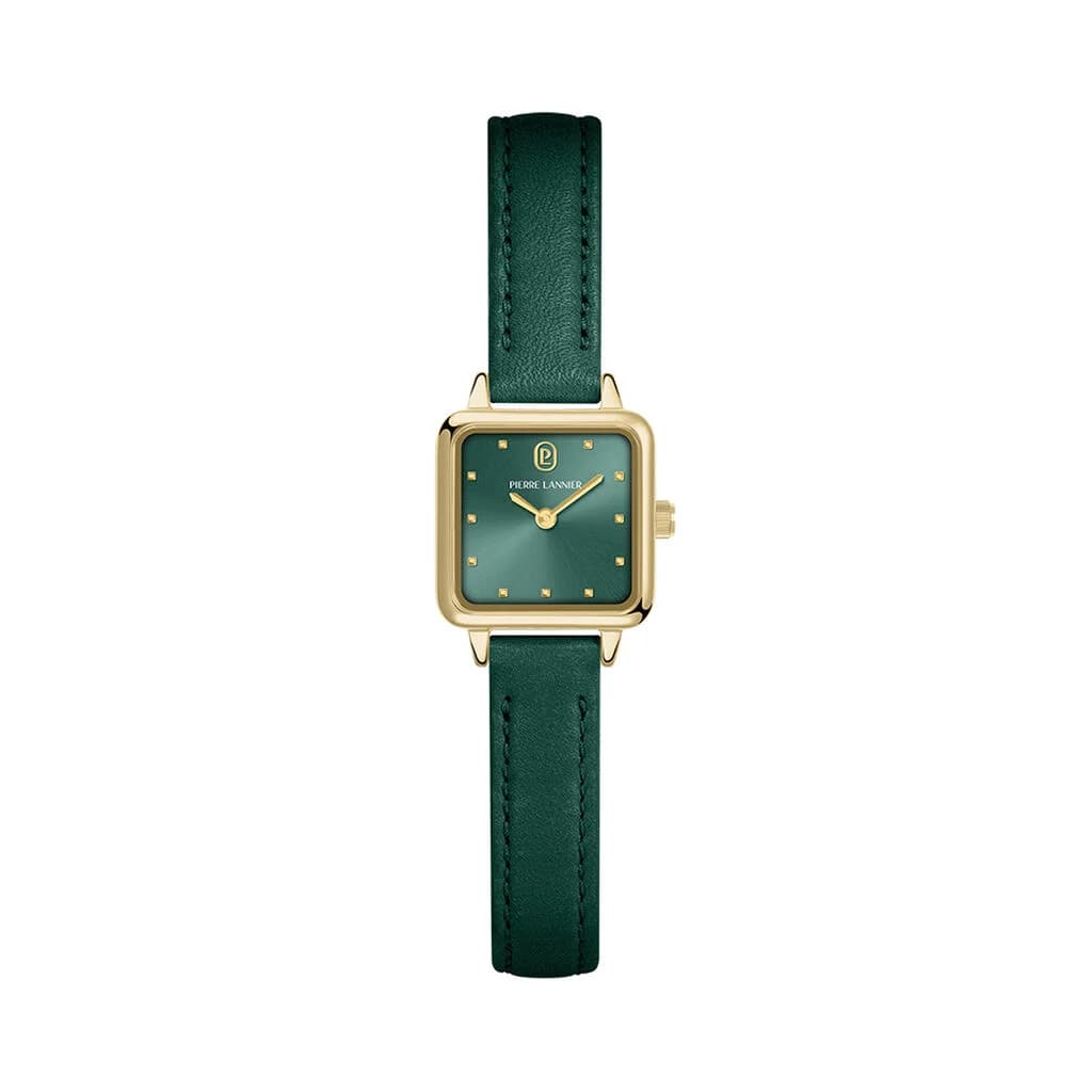 Pierre Lannier Montre Pierre Lannier Collection Neora en Cuir Vert