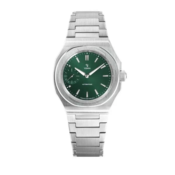 Yema Montre Yema Wristmaster Slim Small Seconds CMM.29 Cadran Vert Bracelet Acier