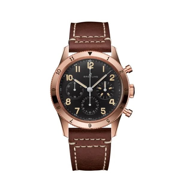 Breitling Montre Breitling AVI Ref. 765 1953 Re-Edition Or Rouge 18 carats - Noir