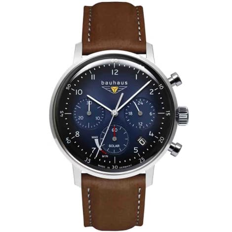 Bauhaus Montre Bauhaus Dessau Quartz Solaire Cadran Bleu nuit Bracelet Cuir - 20863
