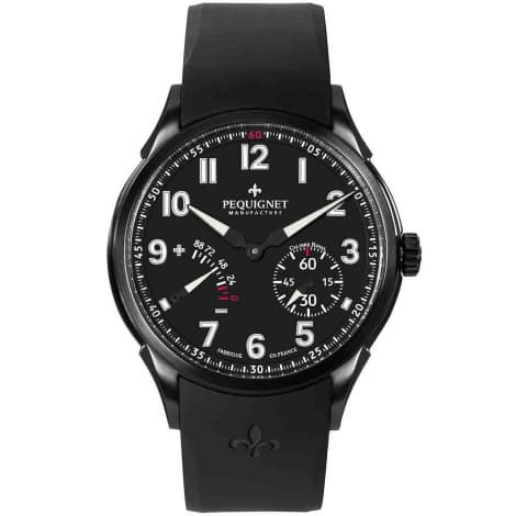 Pequignet Montre Pequignet Royale Titane Automatique Cadran Noir - 9033843-Silicone