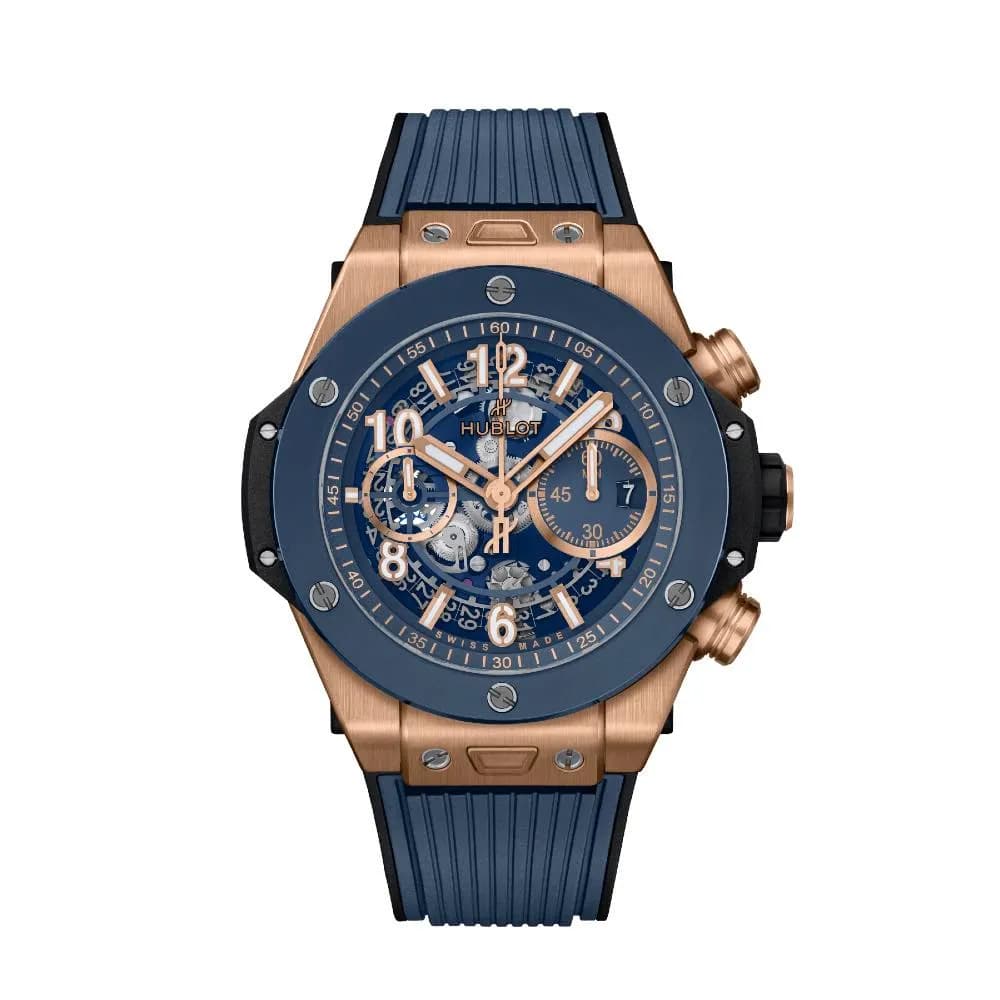 Hublot Unico King Gold Blue Ceramic