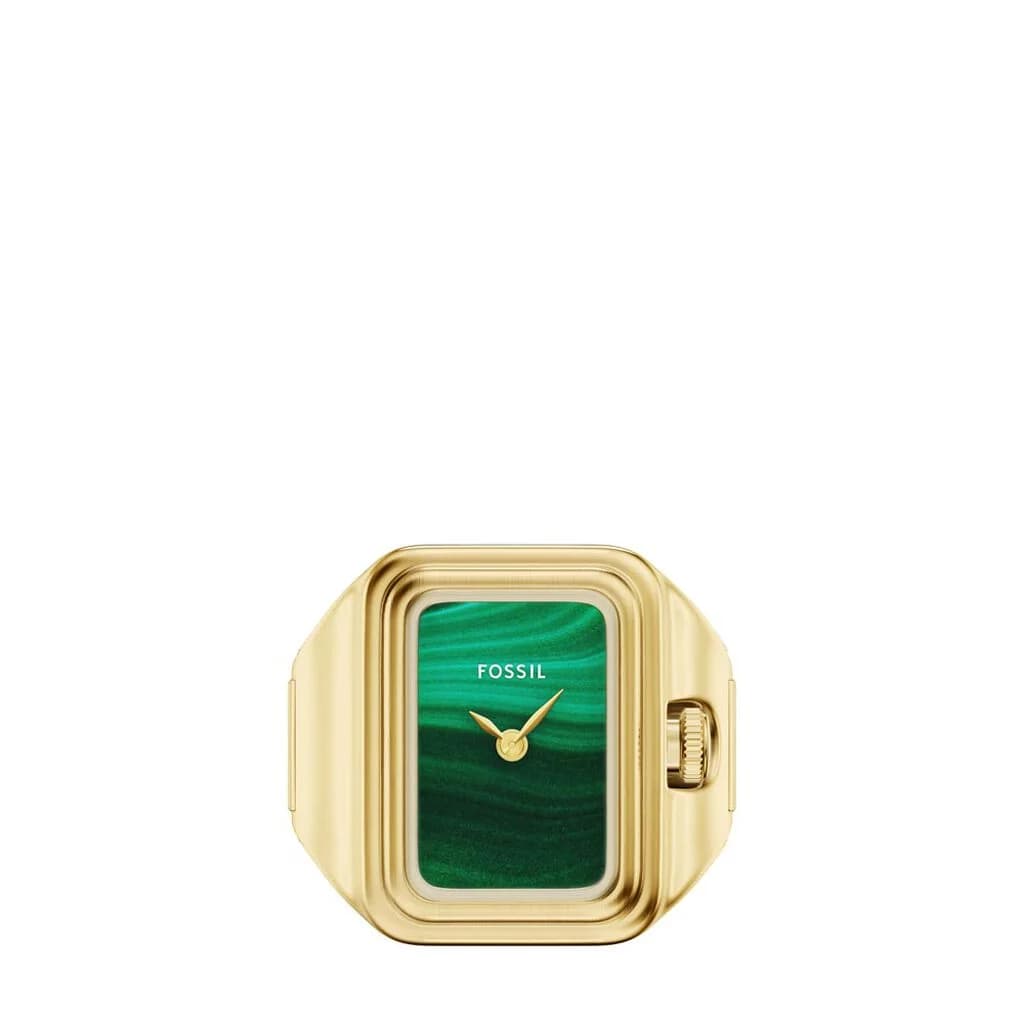 Fossil Raquel Watch Ring — cadran vert