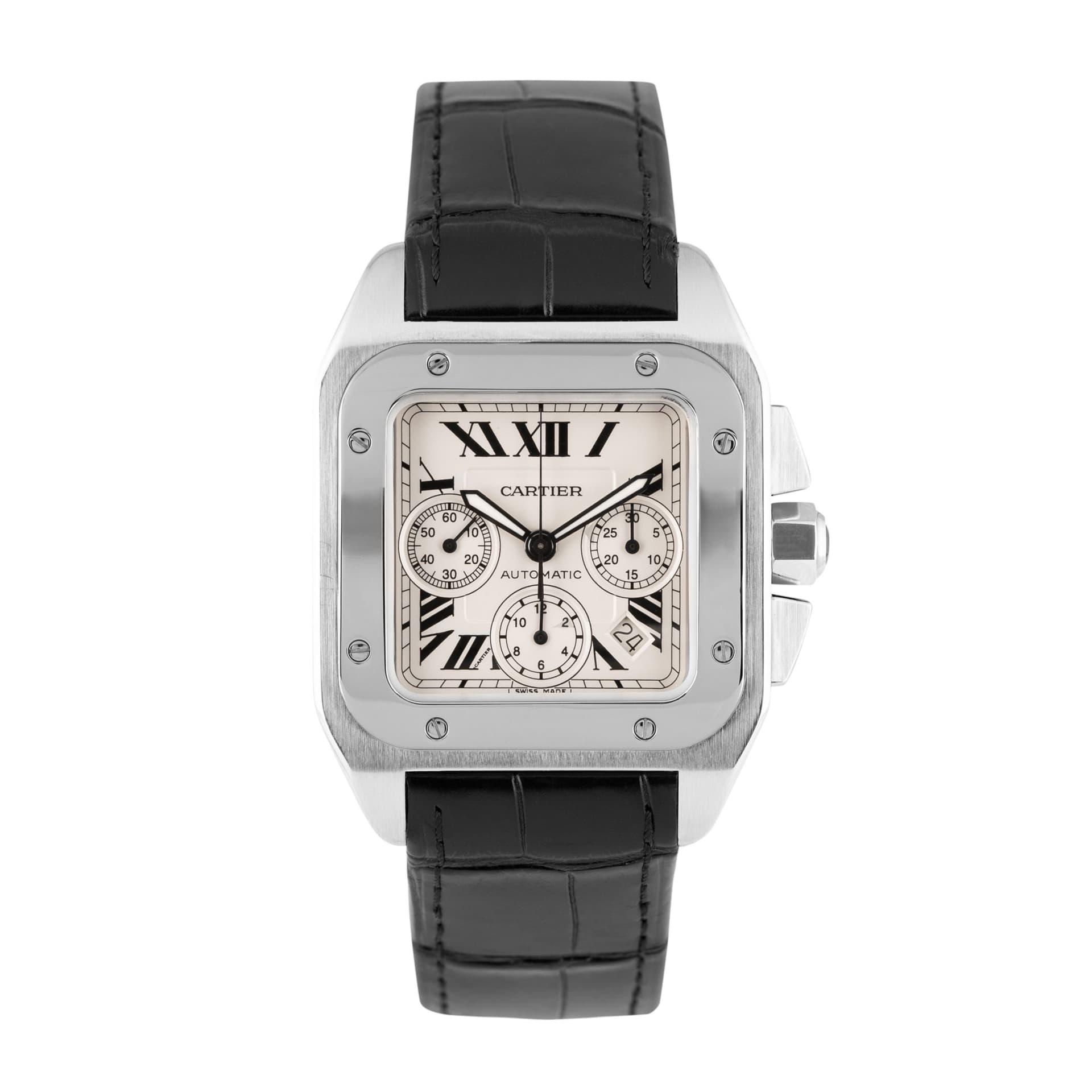 Cartier Santos 100 XL Chronographe — cadran gris
